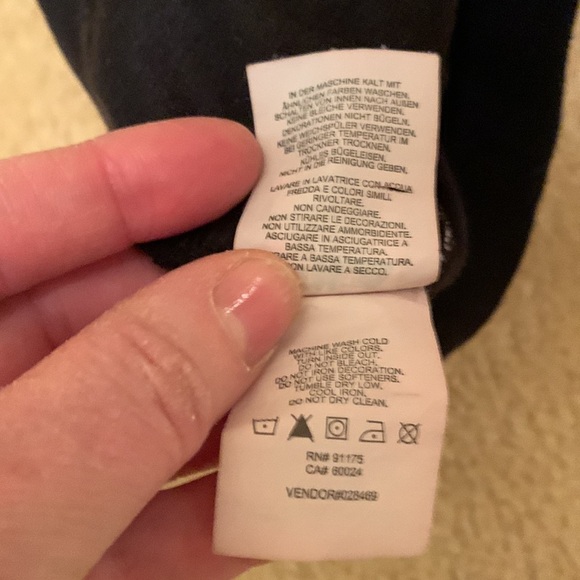 Fila Black Velour Joggers with red logo and white contrast trim NWOT - Picture 12 of 12